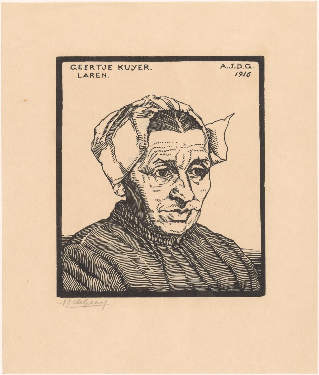 Geertje Kuijer 肖像 作者 Julie de Graag（艺术家签名）
