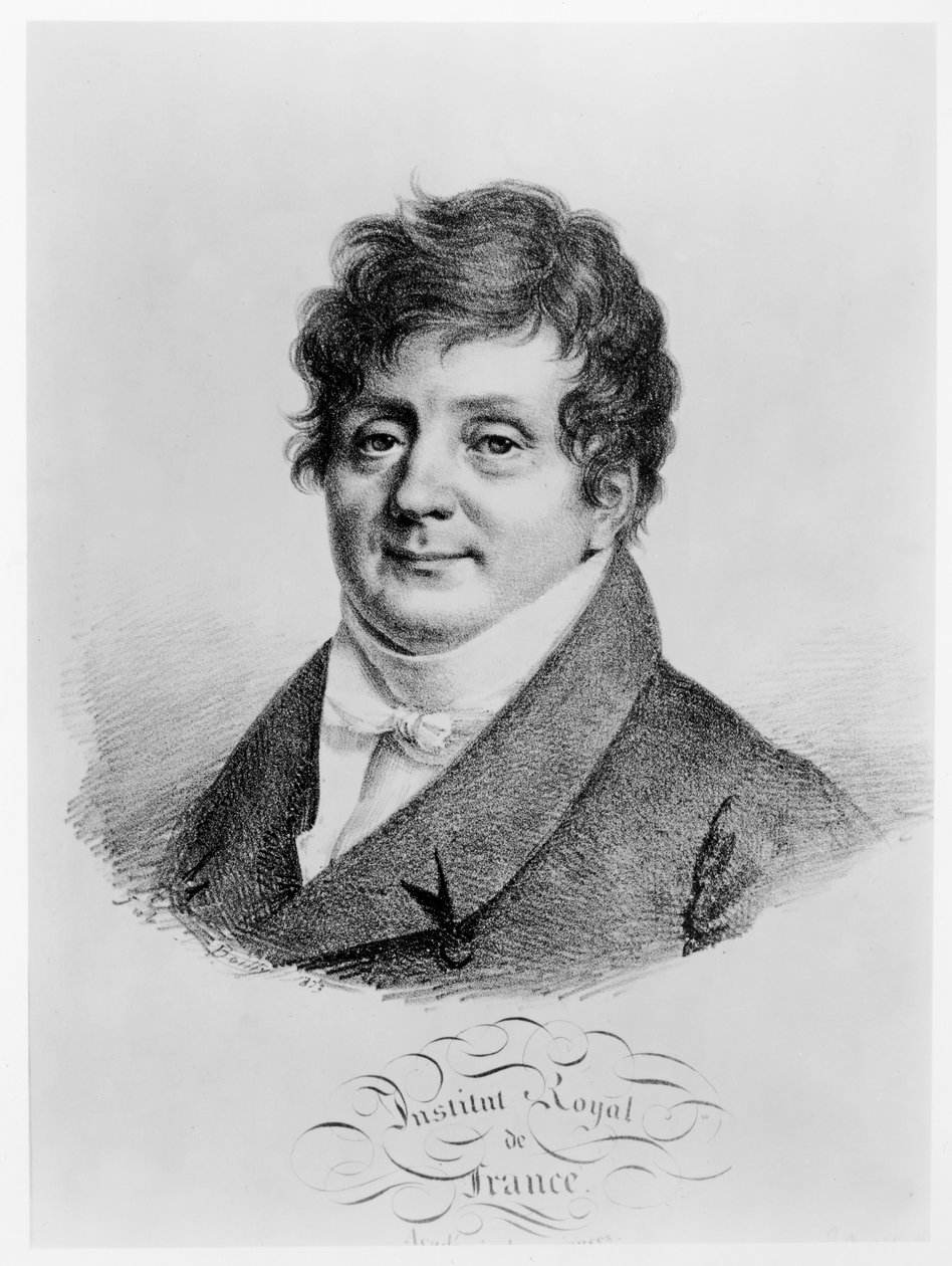 Joseph Fourier（1768-1830），来自“学术名人肖像集”，1823年 作者 朱利安·利奥波德·博伊（Julien Leopold Boilly）