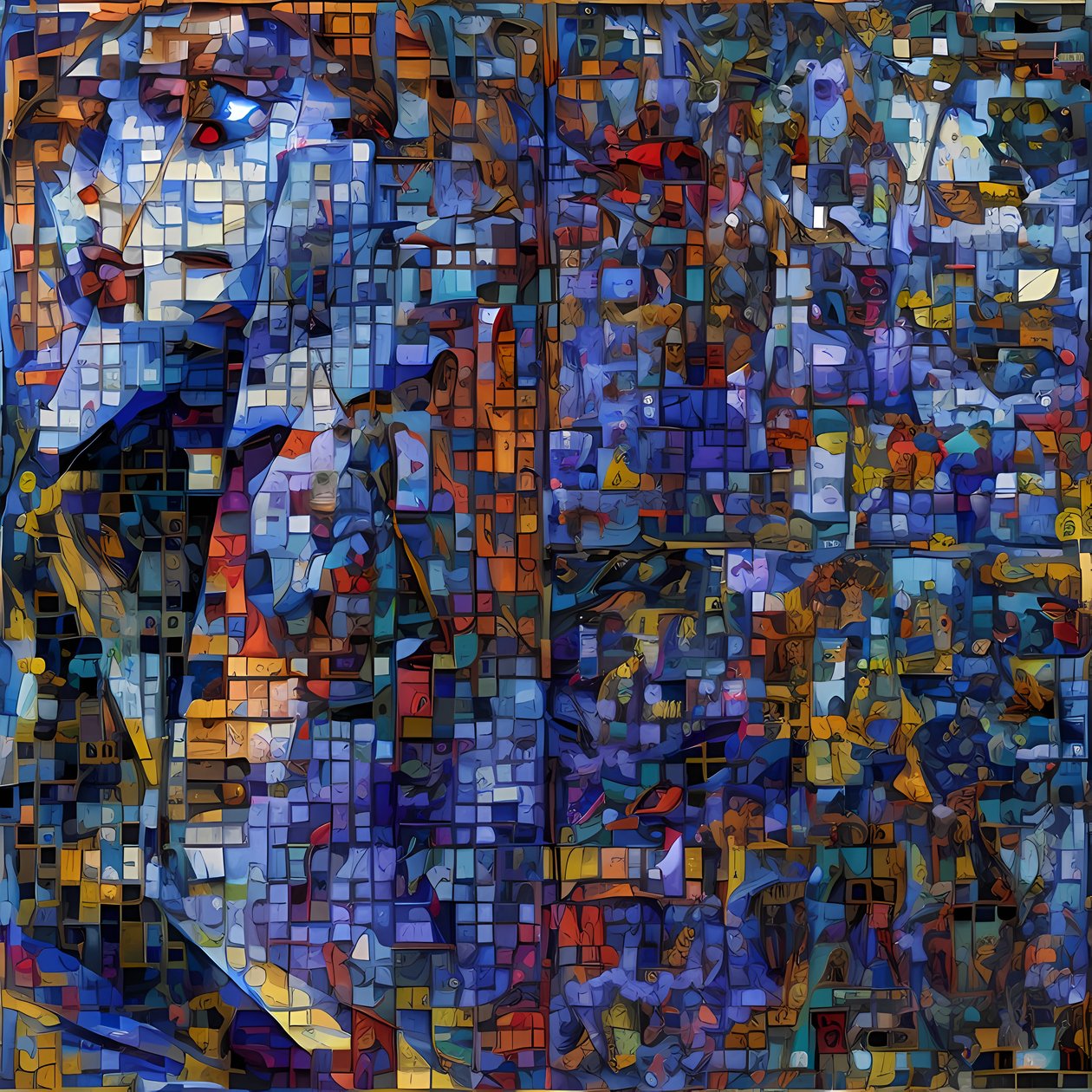 蓝色马赛克 作者 朱利安·德卡波