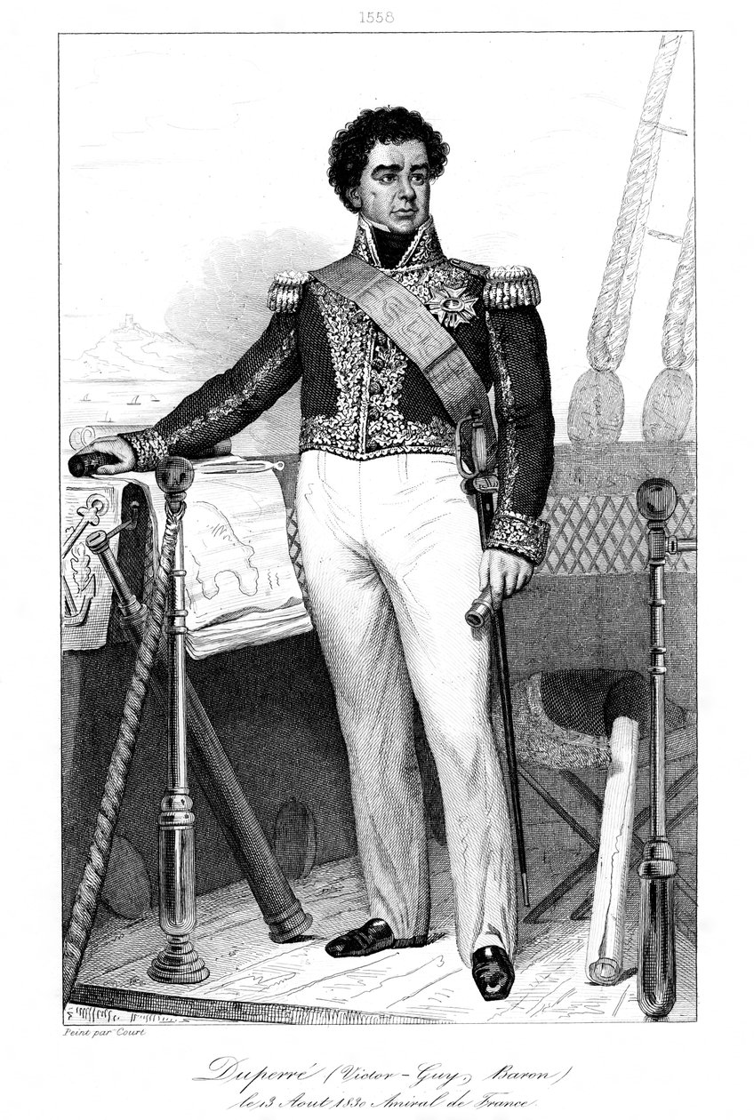 盖伊·维克多·杜佩雷（Guy-VictorDuperré）1775-1846年，法国海军上将，1839年。 作者 朱利安·利奥波德·博伊（Julien Leopold Boilly）