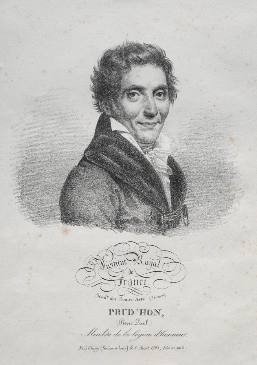 Pierre Paul Prudhon，1820年。 作者 朱利安·利奥波德·博伊（Julien Leopold Boilly）
