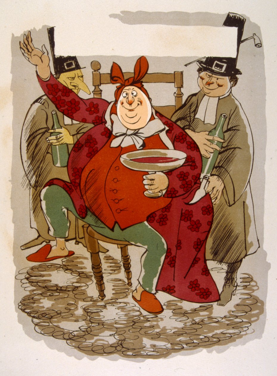 幽默的葡萄酒插图 1946.朱利安-帕维尔的插图 作者 朱利安·帕维尔