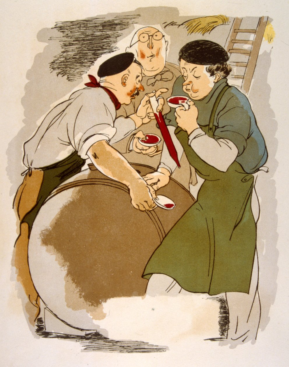 幽默的葡萄酒插画 1946.Julien Pavil 插画 作者 朱利安帕维尔