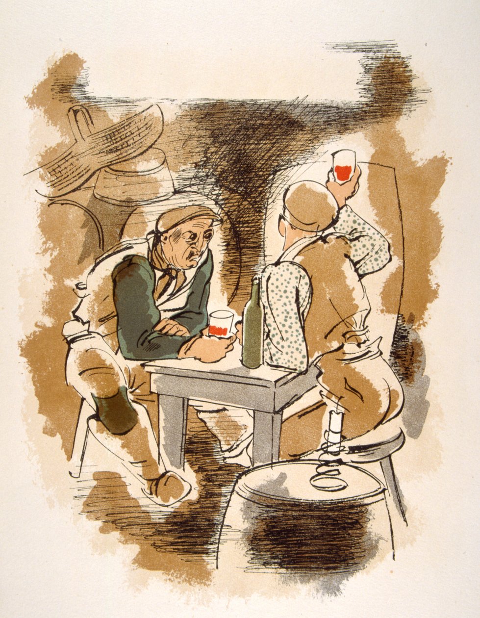 幽默的葡萄酒插画 1946.Julien Pavil 插画 作者 朱利安·帕维尔