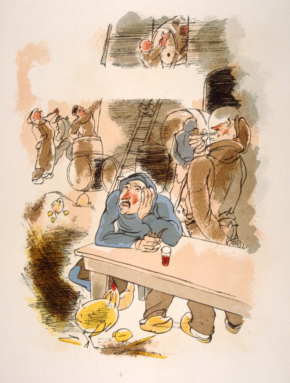 幽默的葡萄酒插图 1946.朱利安-帕维尔的插图 作者 朱利安帕维尔