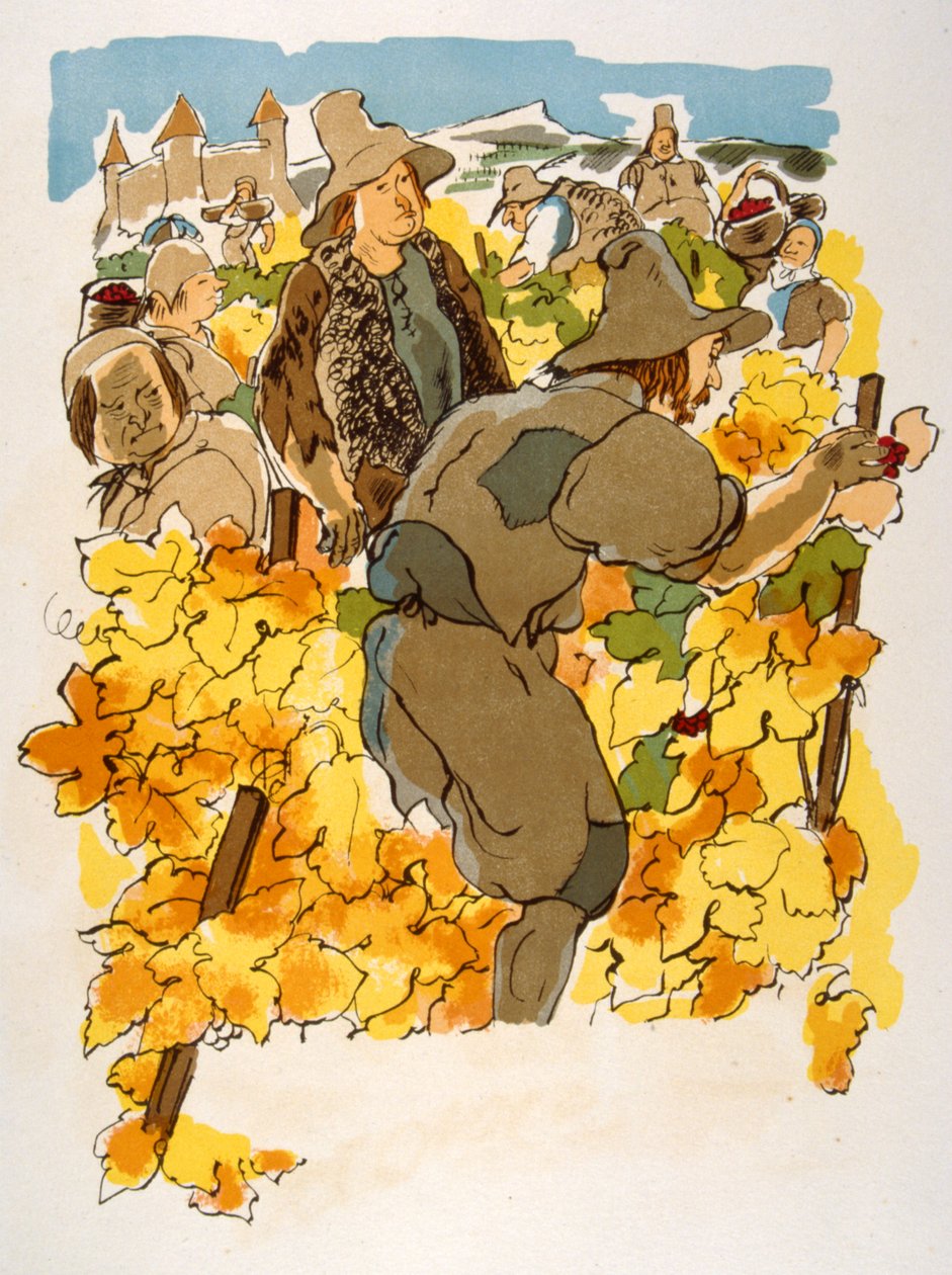 幽默的葡萄酒插画 1946.Julien Pavil 插画 作者 朱利安帕维尔