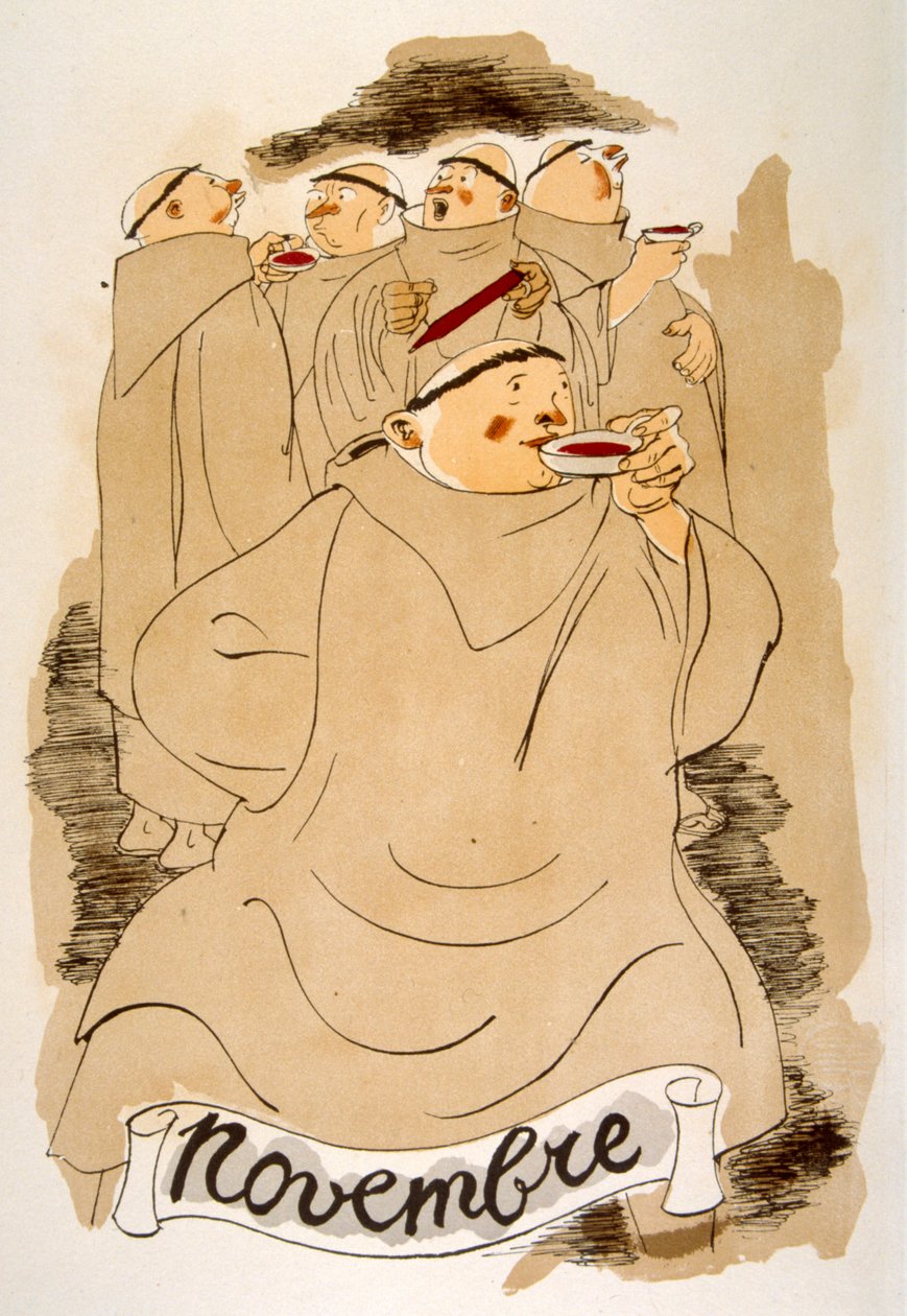 幽默的葡萄酒插画 1946.Julien Pavil 插画 作者 朱利安·帕维尔