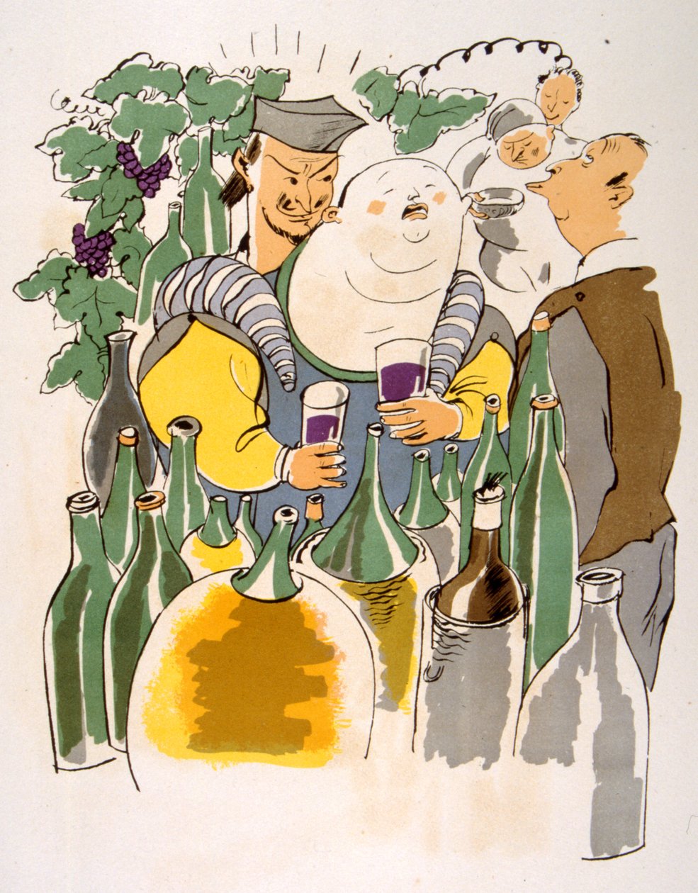 幽默的葡萄酒插画 1946.Julien Pavil 插画 作者 朱利安·帕维尔