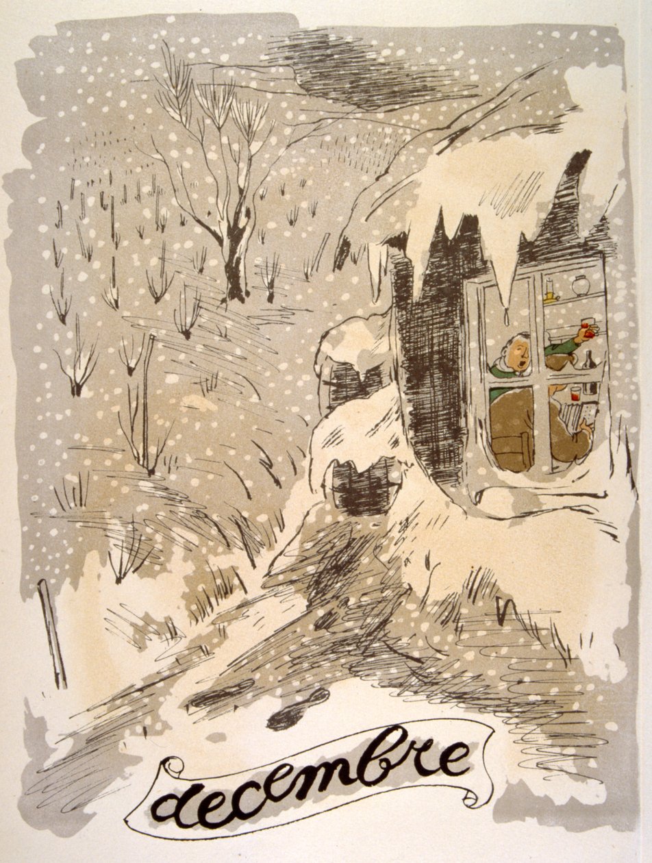 幽默的葡萄酒插画 1946.Julien Pavil 插画 作者 朱利安帕维尔