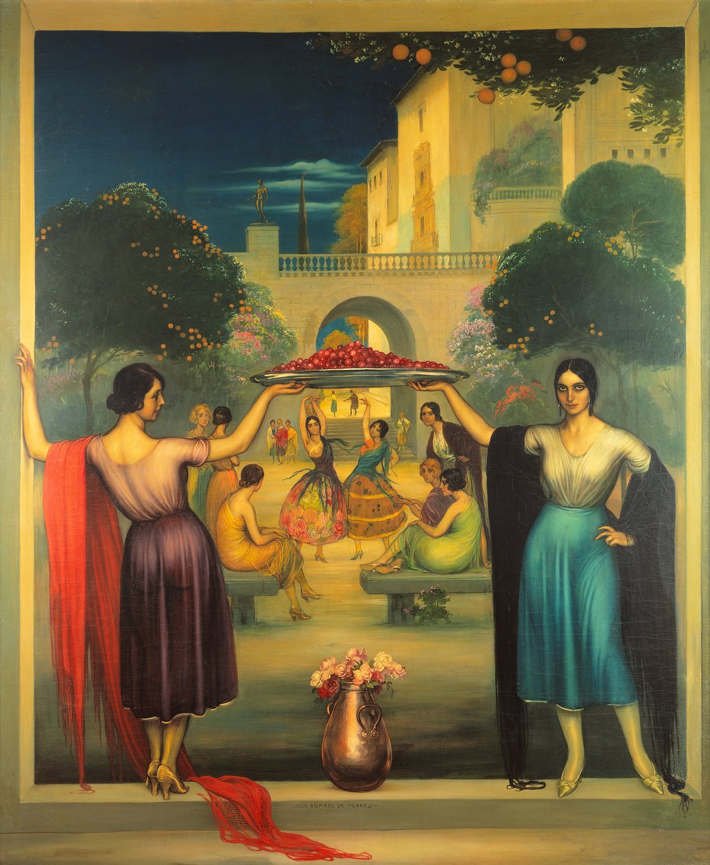 春天的普里马维拉，约 1915 年（木板油画） 作者 胡里奥·罗梅罗·德托雷斯