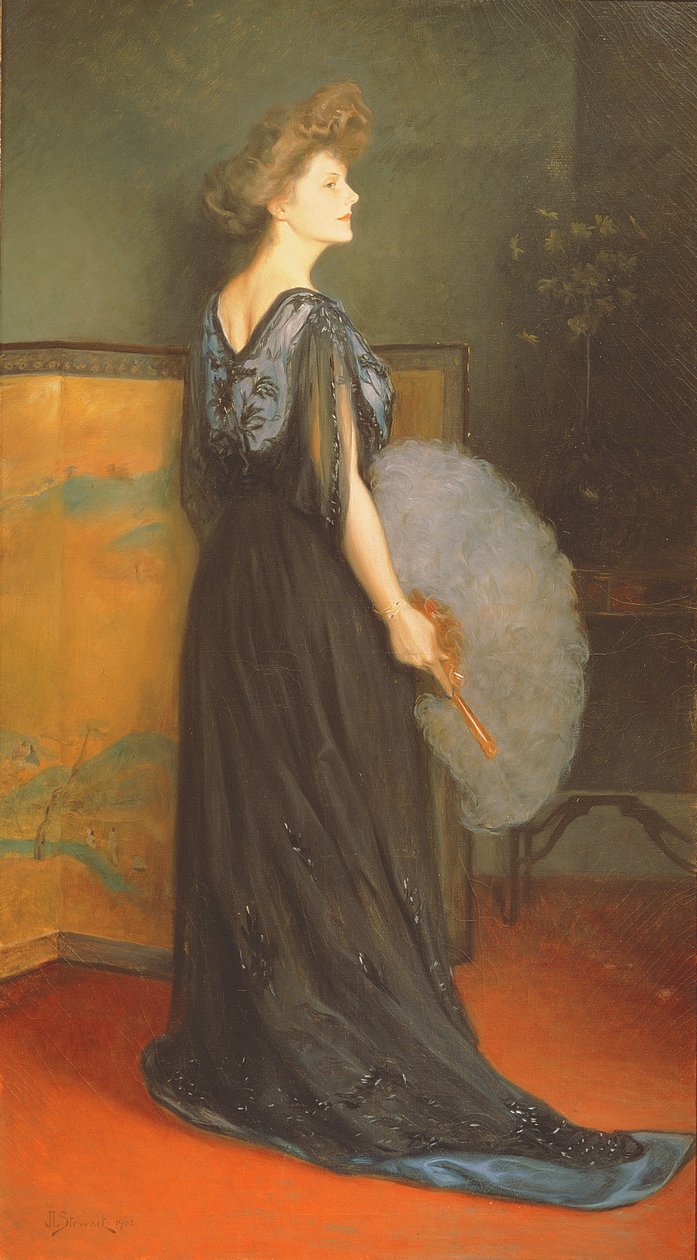 弗朗西斯斯坦顿布莱克夫人的肖像，1908年 作者 朱利叶斯·勒布朗·斯图尔特