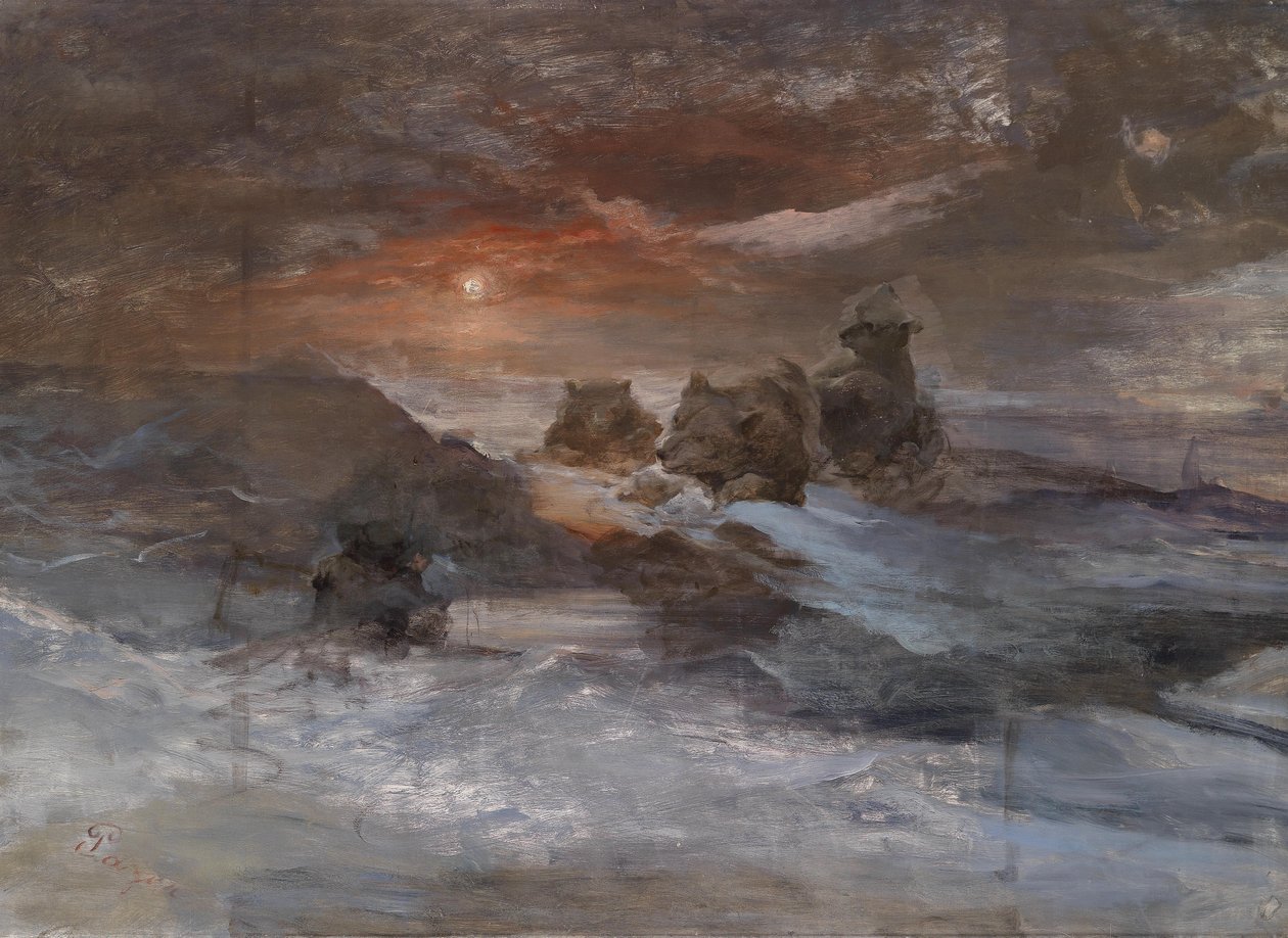 狩猎熊弗朗兹约瑟夫土地 作者 朱利叶斯·佩耶（Julius Payer）
