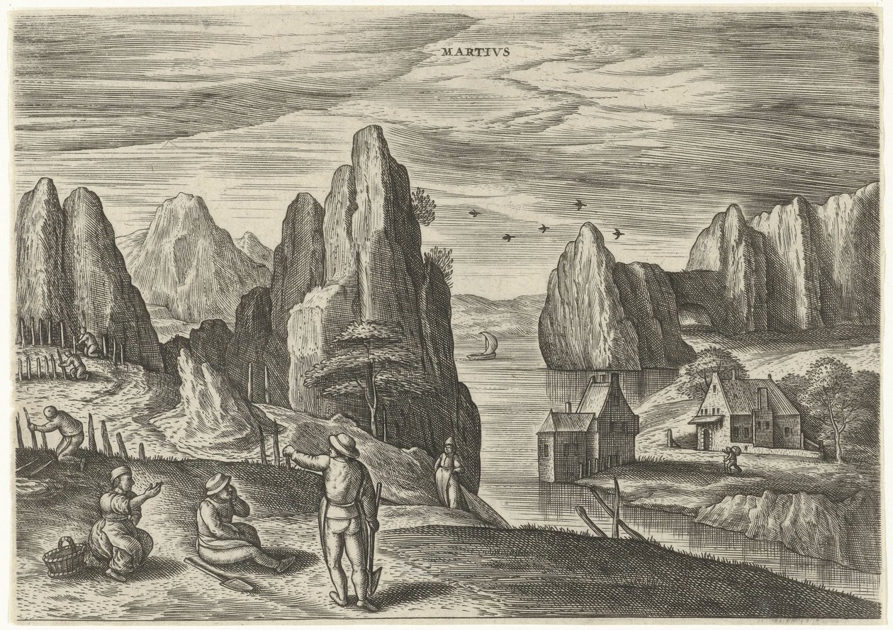 三月
三月
十二个月（系列标题） 作者 朱利叶斯·古尔齐乌斯（Julius Goltzius）