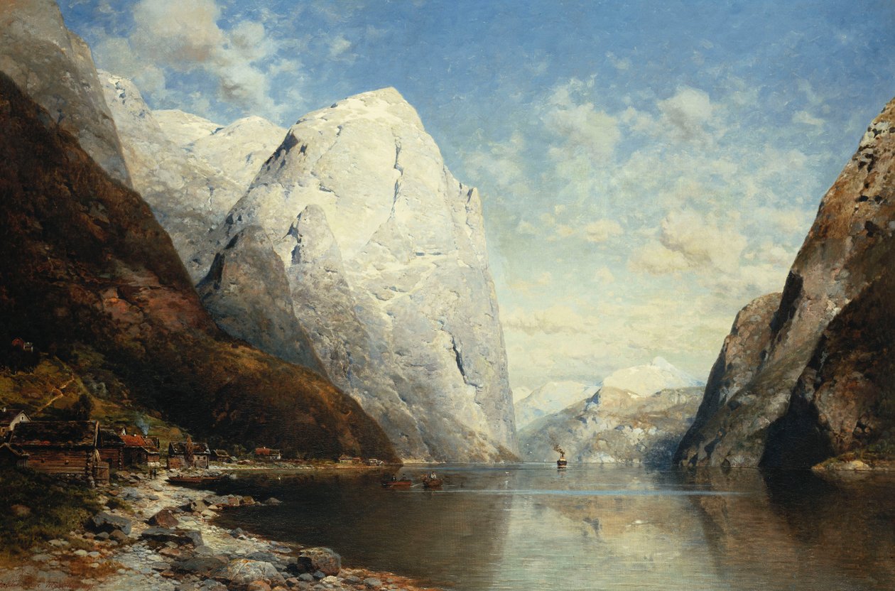 诺威根峡湾，1891年 作者 朱利叶斯·罗斯（Julius Rose）