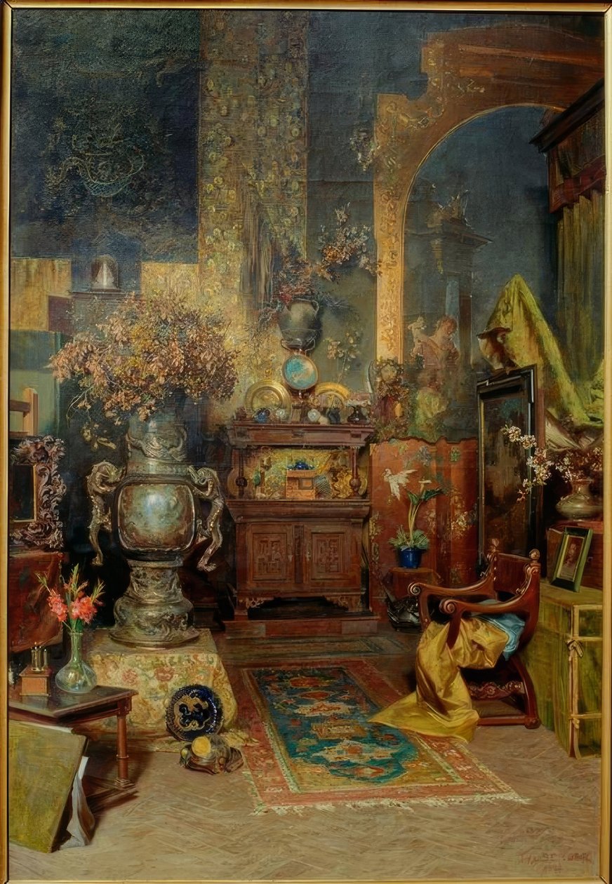 Atelierinterieur 作者 朱利叶斯·维克托·伯格