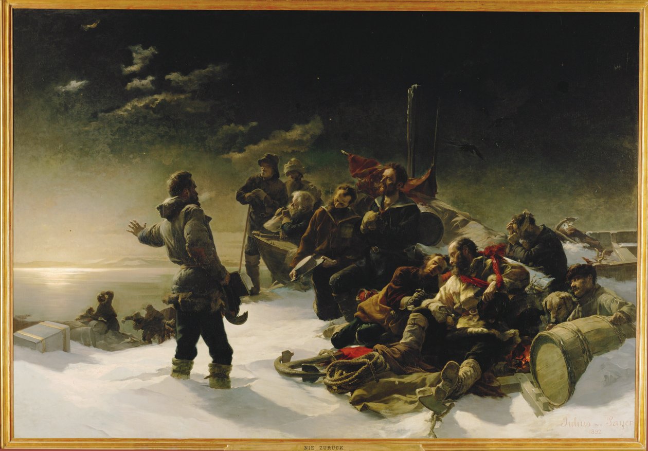 两位奥地利军官，Julius von Payer 和 Karl Weyprecht ... （布面油画） 作者 尤利乌斯·冯·帕耶