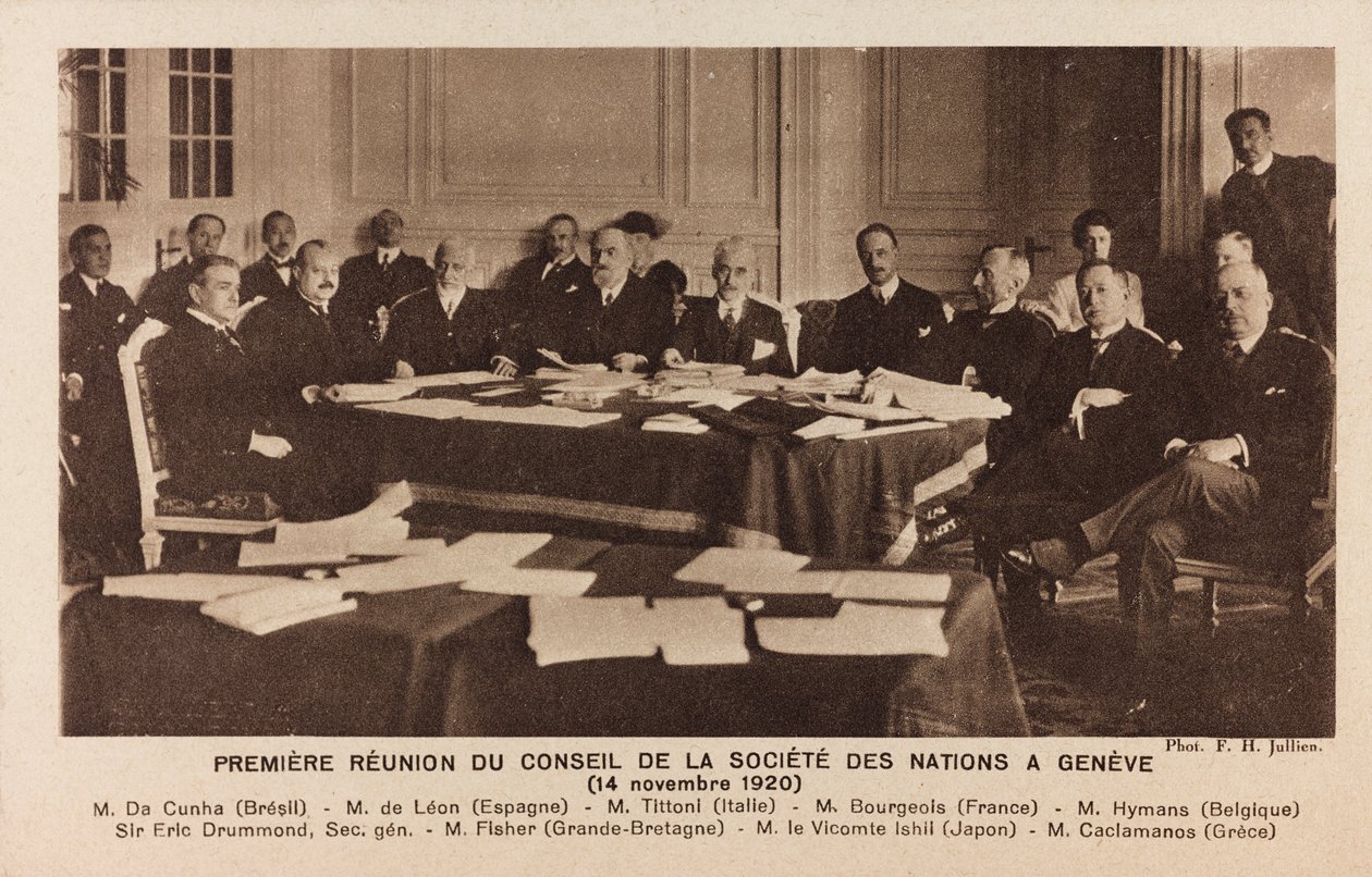 专辑“Jack Bosio - War Campaign 1917-1920”：日内瓦国际联盟理事会会议 作者 朱利安·弗莱德（Jullien FH）