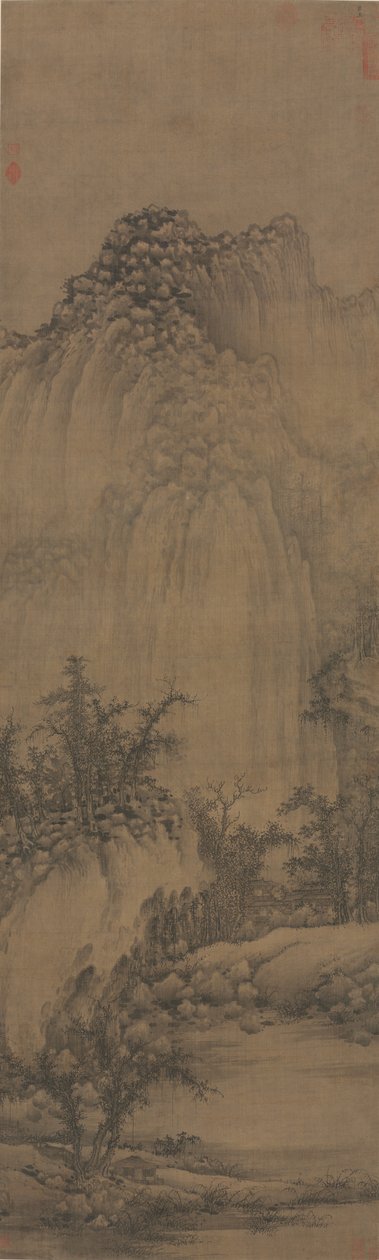 溪水和山脉边的佛教静修，960-985。 作者 朱兰