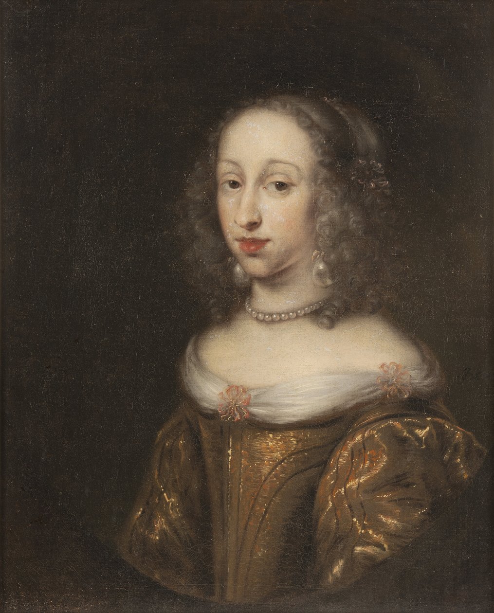 Princesse Anne Dorothee de Holstein Gottorp - 荷尔斯泰因-戈托普公主安娜多萝西娅（1640-1713 年）的肖像，由尤尔根的烤箱（1623-1678 年）绘制。 布面油画。 尺寸：69x57 厘米。 斯德哥尔摩国家博物馆 作者 于尔根烤箱