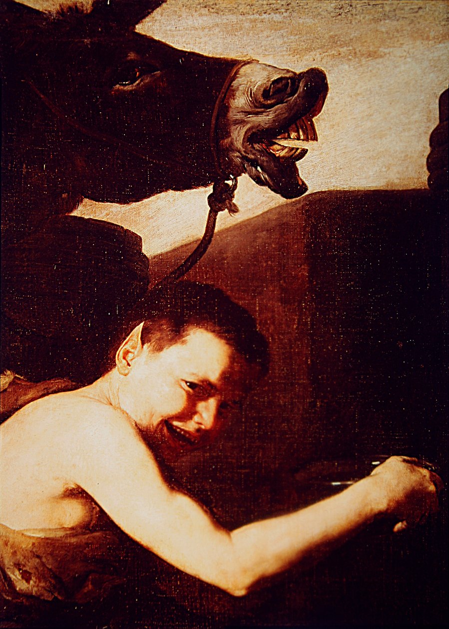 Drunken Silenus的细节，1626（细节434192） 作者 朱塞佩·德·里贝拉