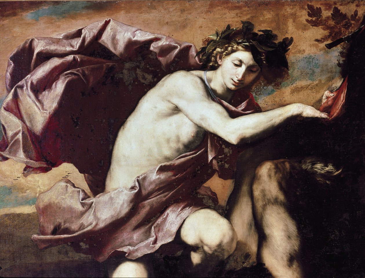 阿波罗（Apollo）和马斯亚斯（Marsyas）阿波罗（Apollo）在赢得对马斯亚斯（Marsyas）的挑战后，将他剥皮，然后将他扔进一个山洞。 作者 朱塞佩·德·里贝拉