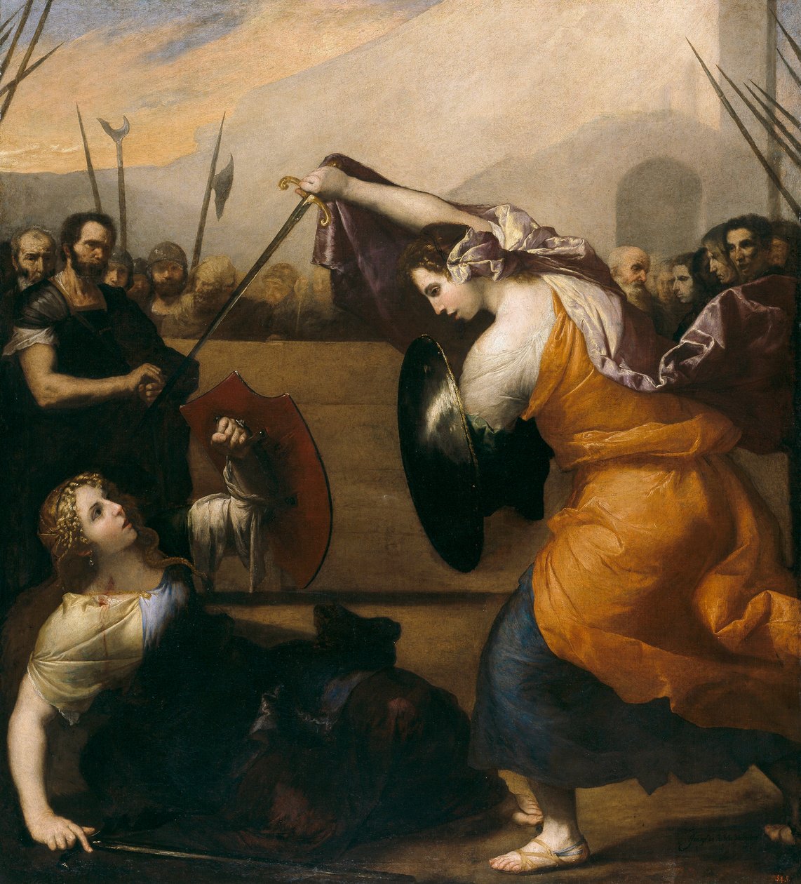 "" Duel de femmes "" (Duel of women) Jose de Ribera (1591-1652) 画作，1636 年昏暗，235x212 厘米，马德里普拉多博物馆 作者 朱塞佩·德·里贝拉