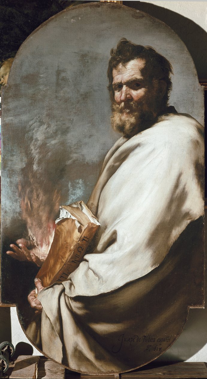 以利亚或以利亚先知 - 先知以利亚。 里贝拉的 Jose (Jusepe) 的画作，同上 Spagnoletto (1591-1652) 作者 朱塞佩·德·里贝拉