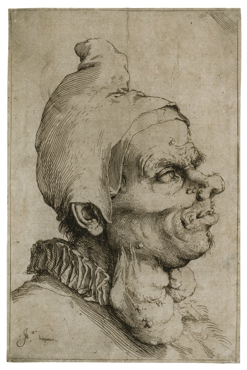 大型怪诞头，c.1622 作者 朱塞佩·德·里贝拉