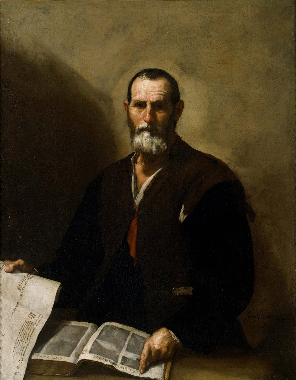 ""愤世嫉俗的哲学家底比斯 (365-285 BC) "" Jose de Ribera (1591-1652) 绘画 1636 年日本东京国立西洋美术馆 作者 朱塞佩·德·里贝拉