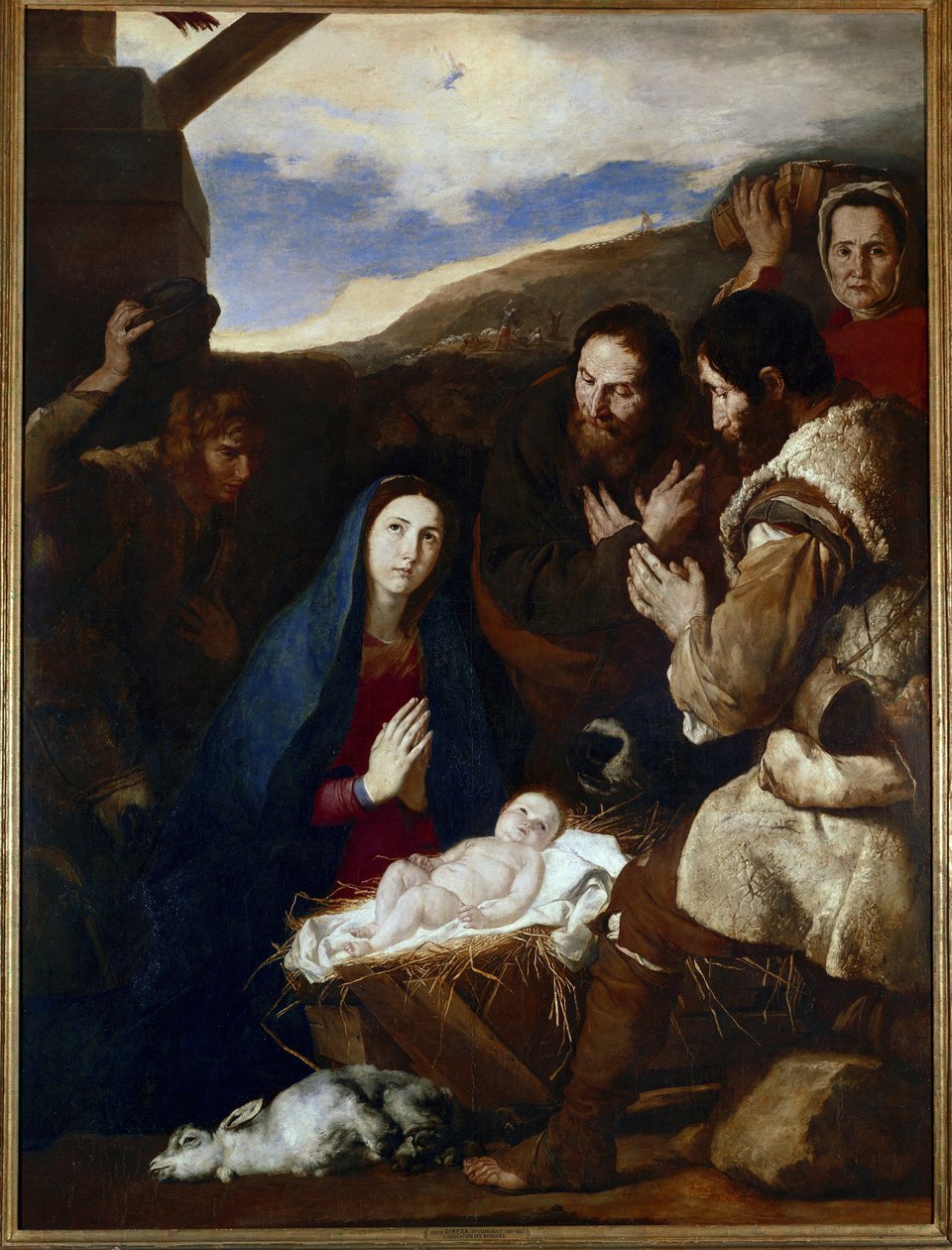 Jose de Ribera dit il Spagnoletto的牧羊人绘画崇拜““ the Spanish”” 作者 朱塞佩·德·里贝拉
