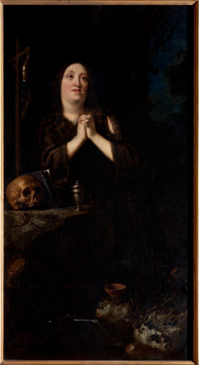 奥地利的玛丽亚马达莱娜的画象作为圣玛丽抹大拉，c.1620 作者 Justus Sustermans