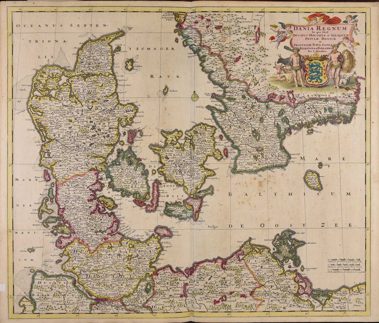 Dania regnum : in quo sunt ducatus Holsatia et Slesvicum insulae Danicae et provinciae Iutia Scania Blekingia et Hallandia 作者 Justus Danckerts