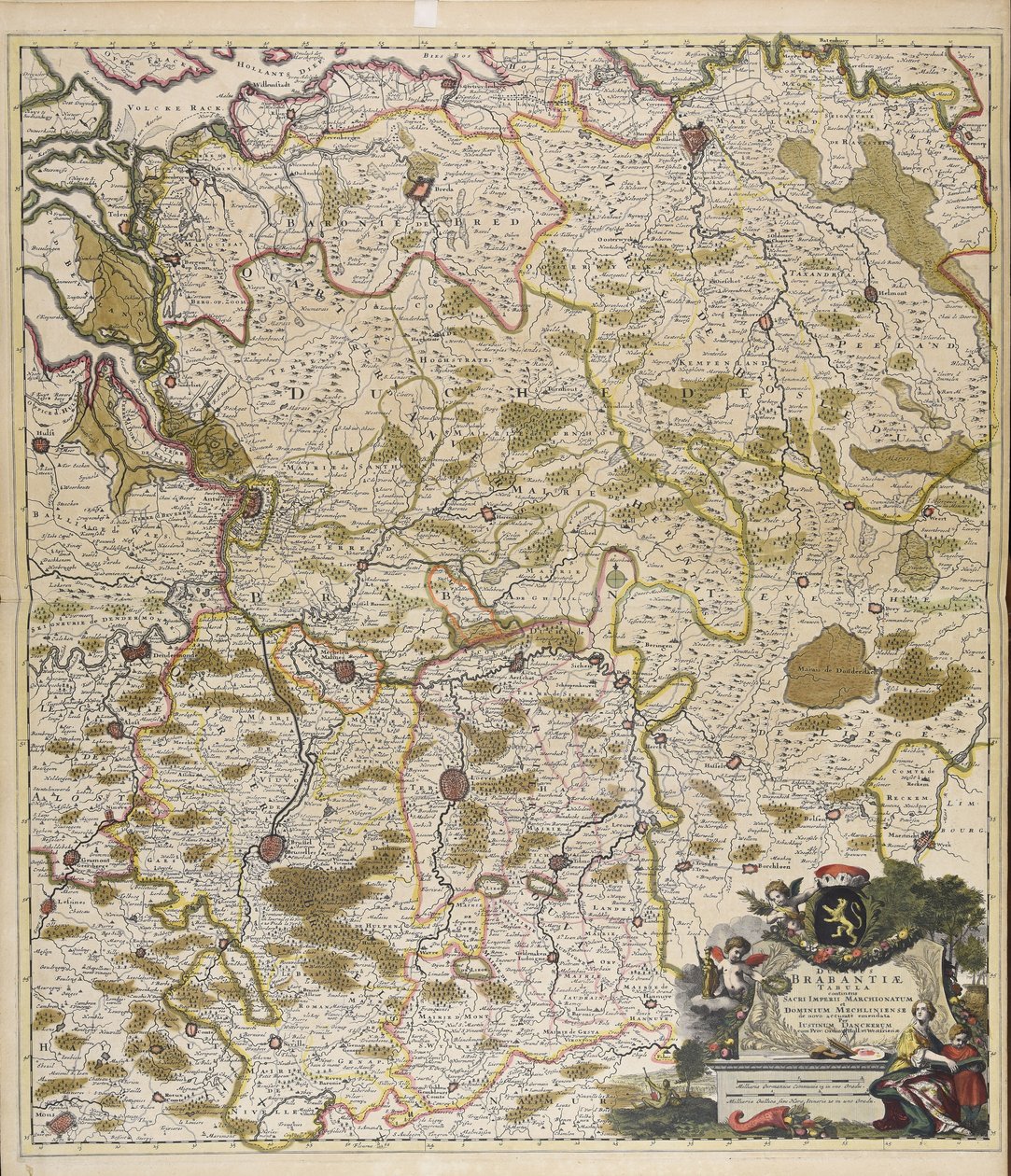 Ducatus Brabantiae tabula : continens Sacri imperii Marchionatum et Dominium Mechliniense / de novo accurate emendata per Iustinum Danckerum. 作者 Justus Danckerts