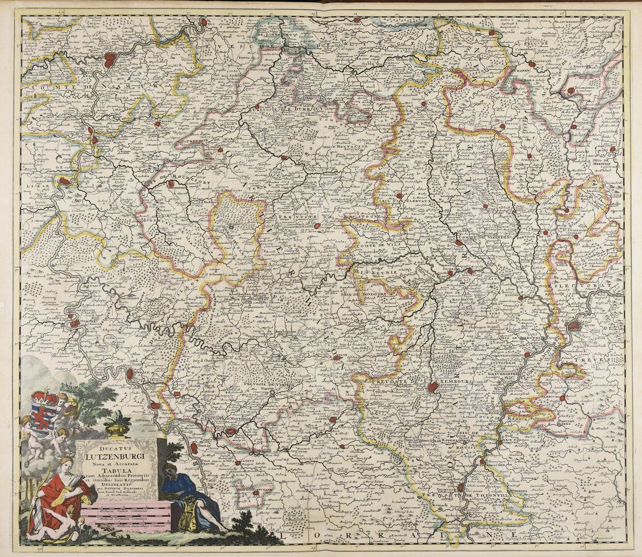 Ducatus Lutzenburgi nova et accurata tabula : cum adjacentibus provinciis et omnibus suis regionibus delineatio / per Iustinum Danckerts 作者 Justus Danckerts