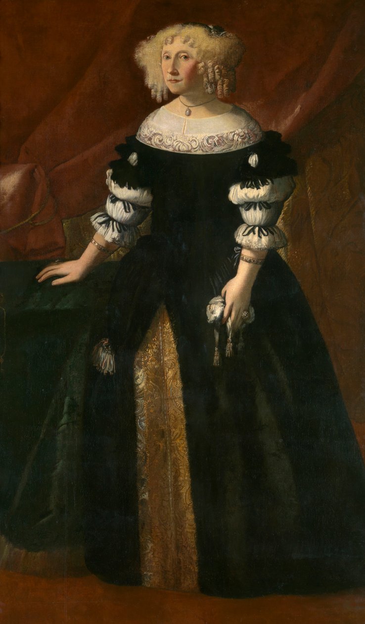 一位女士的肖像（布面油画） 作者 Justus Sustermans