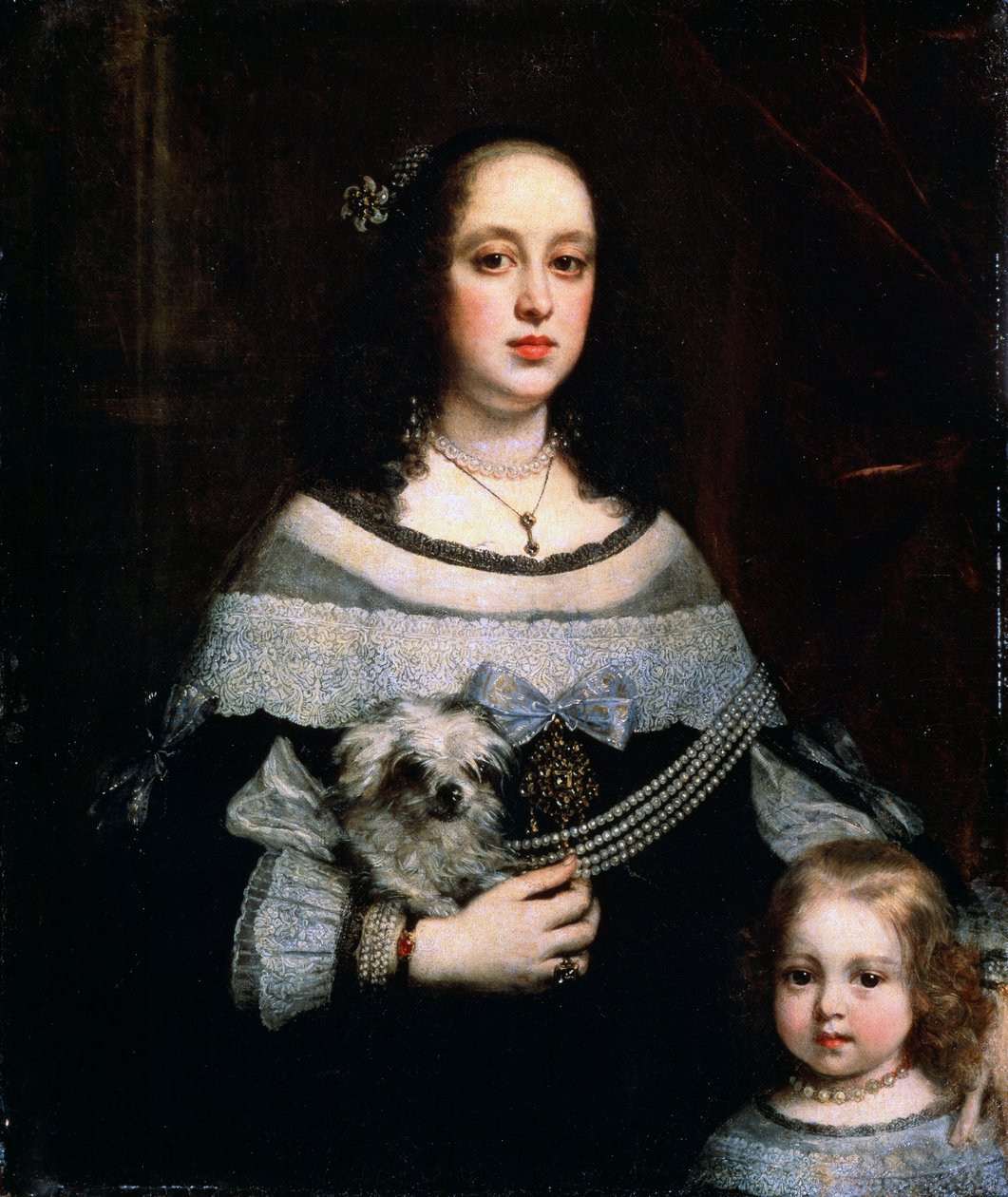 一位女士和一个小女孩的肖像，c1660 作者 Justus Sustermans