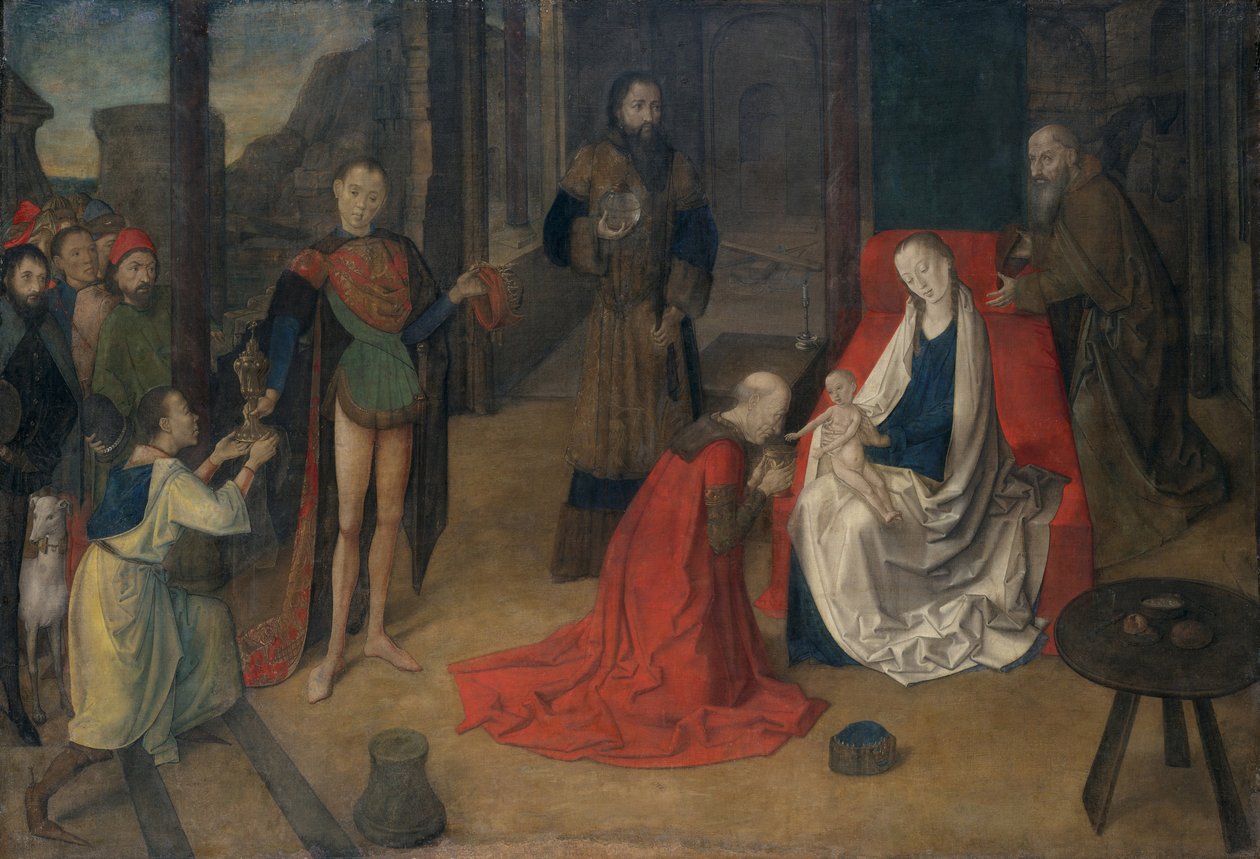 歌颂的崇拜，c.1465 作者 根特的贾斯图斯