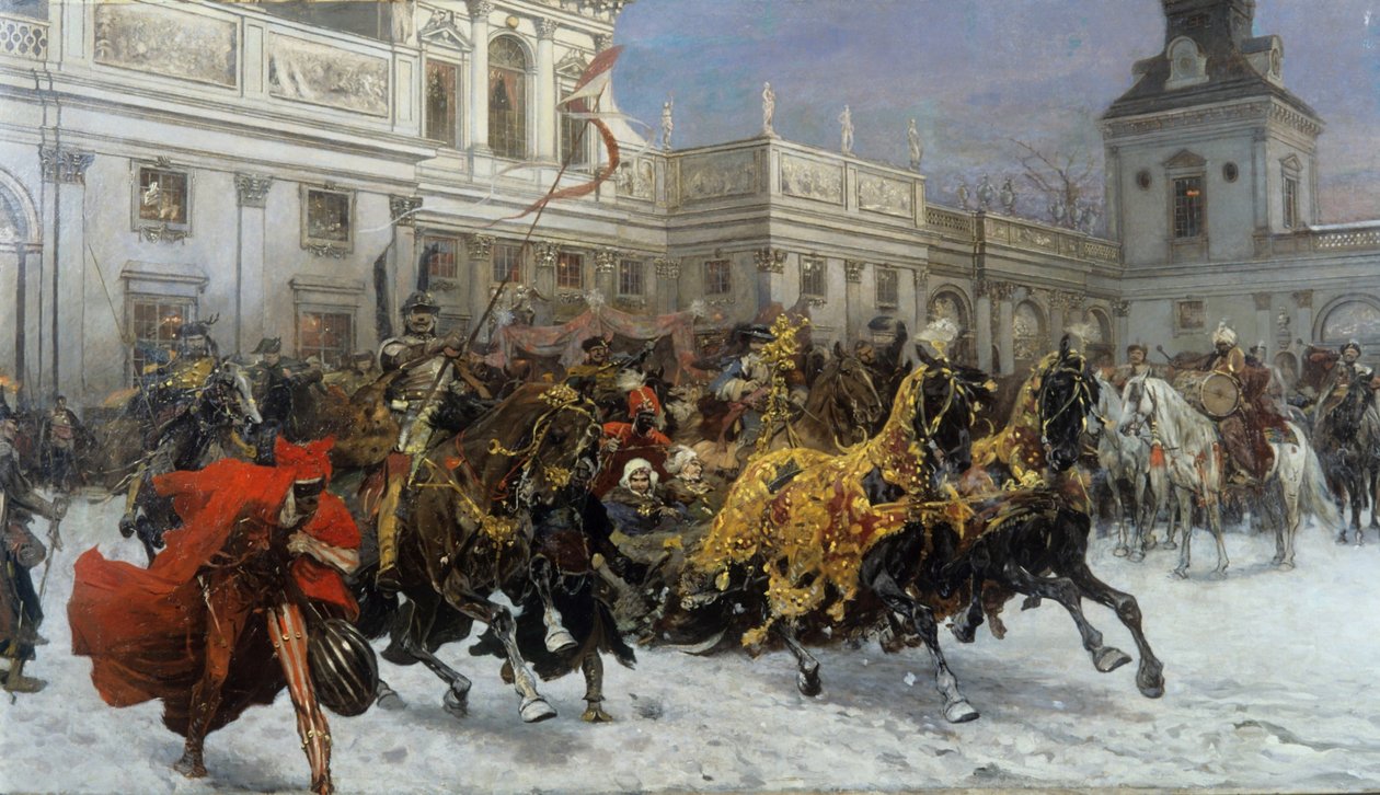 Marysieńka离开Wilanów 作者 约瑟夫·布兰特（Jozef Brandt）