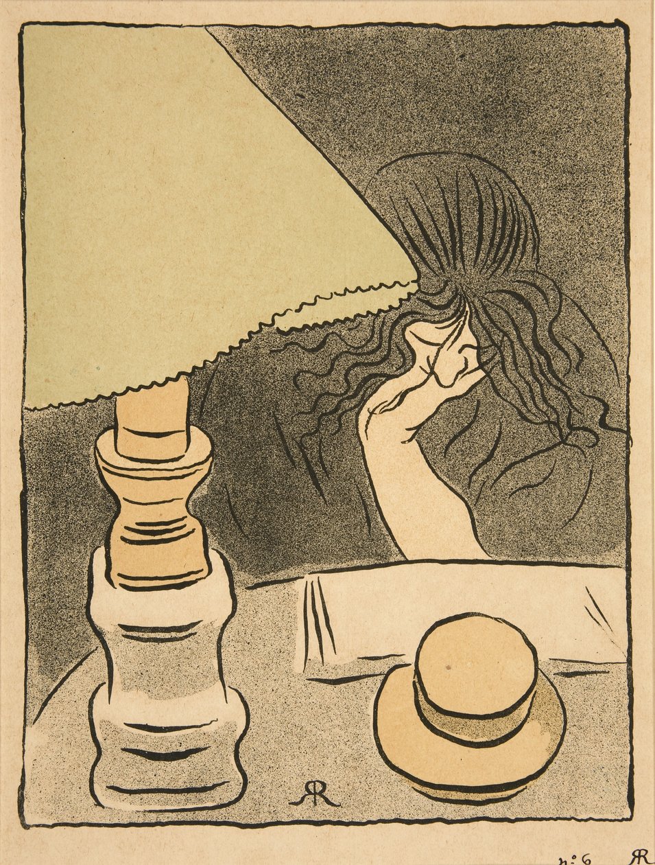 女人和灯，酒吧。 1894年 作者 约瑟夫·里普尔·罗奈