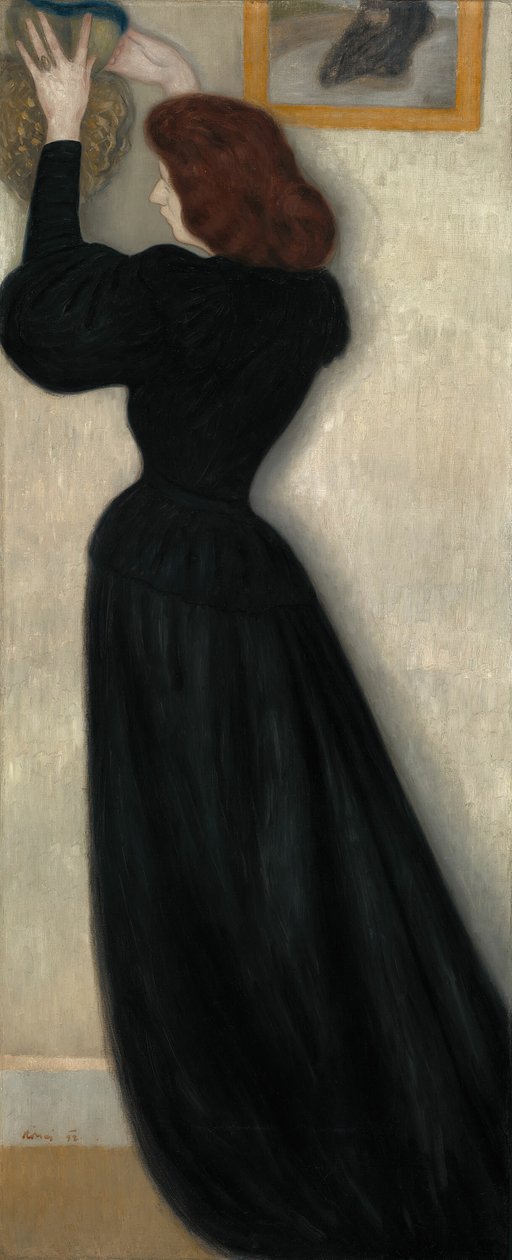 带花瓶的苗条女人，1894年。 作者 约瑟夫·里普尔·罗奈