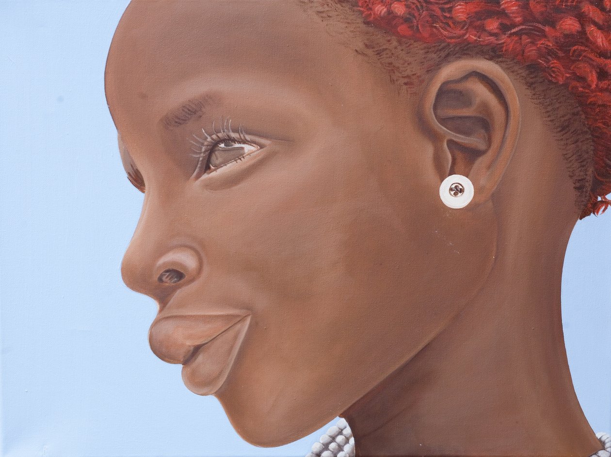 Brown Brown Introspection，2007（油画和丙烯画布） 作者 卡里亚（Kaaria Mucherera）