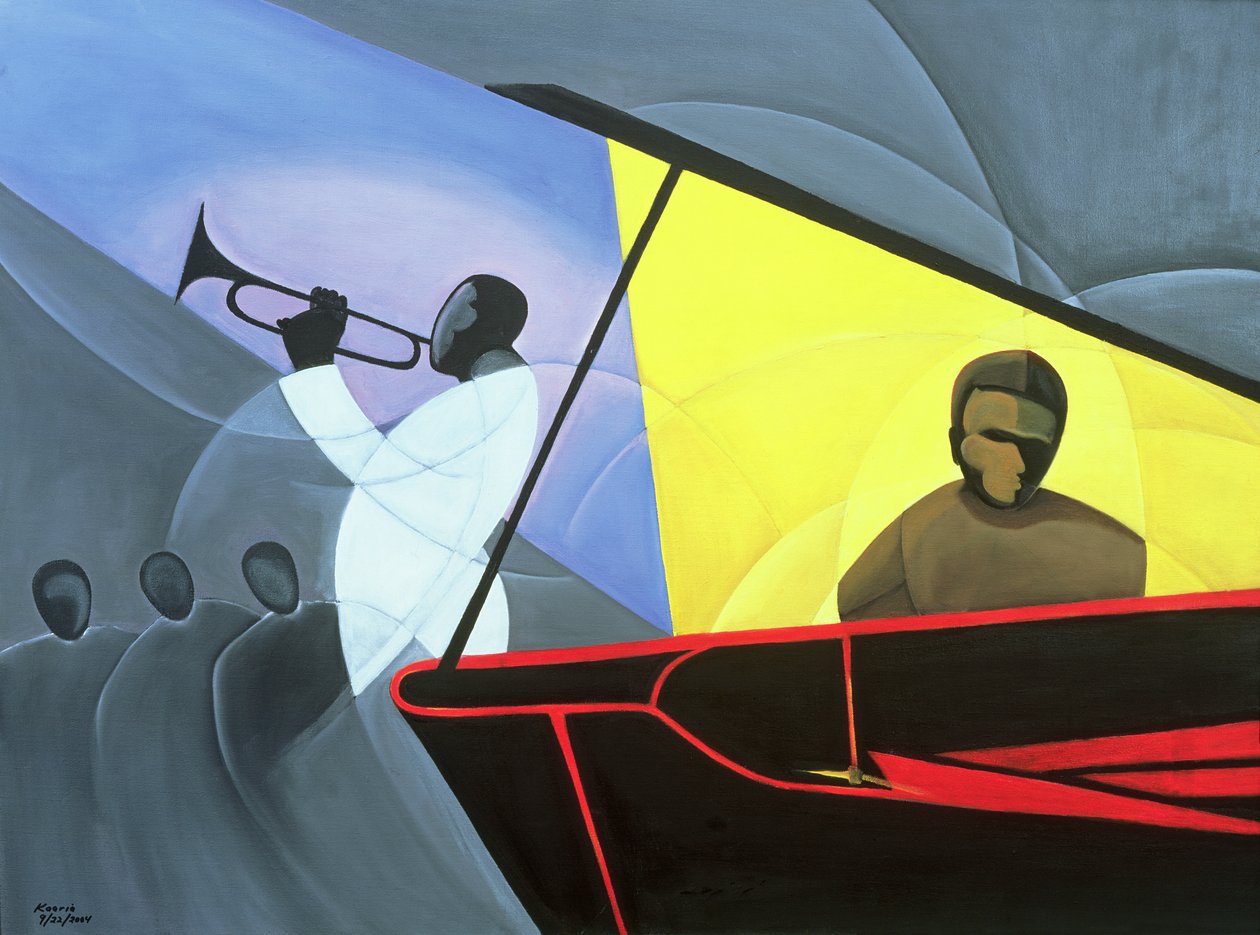 热门和酷爵士乐，2004年（油画和丙烯画布） 作者 卡里亚（Kaaria Mucherera）
