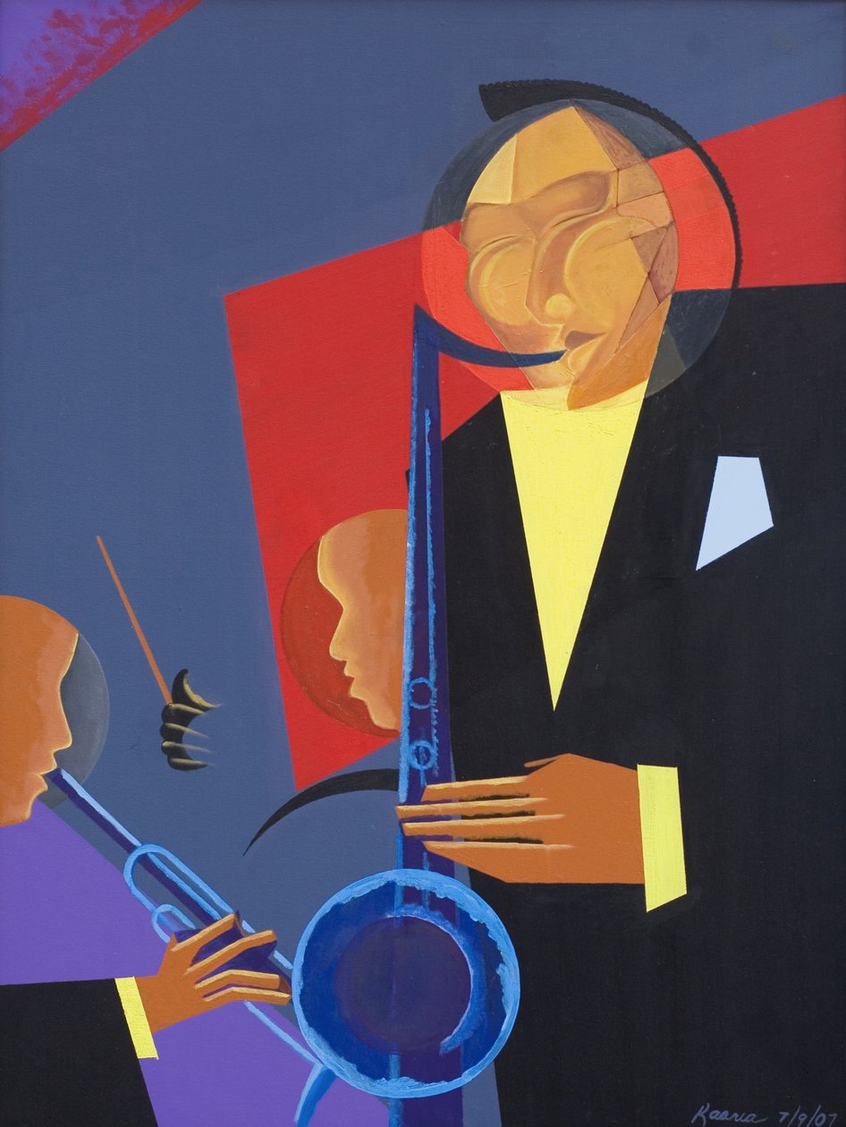 爵士夏普，2007年（油画和丙烯画布） 作者 卡里亚（Kaaria Mucherera）