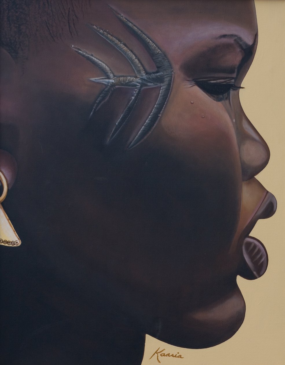 部落马克，2007年（油画和丙烯画布） 作者 卡里亚（Kaaria Mucherera）