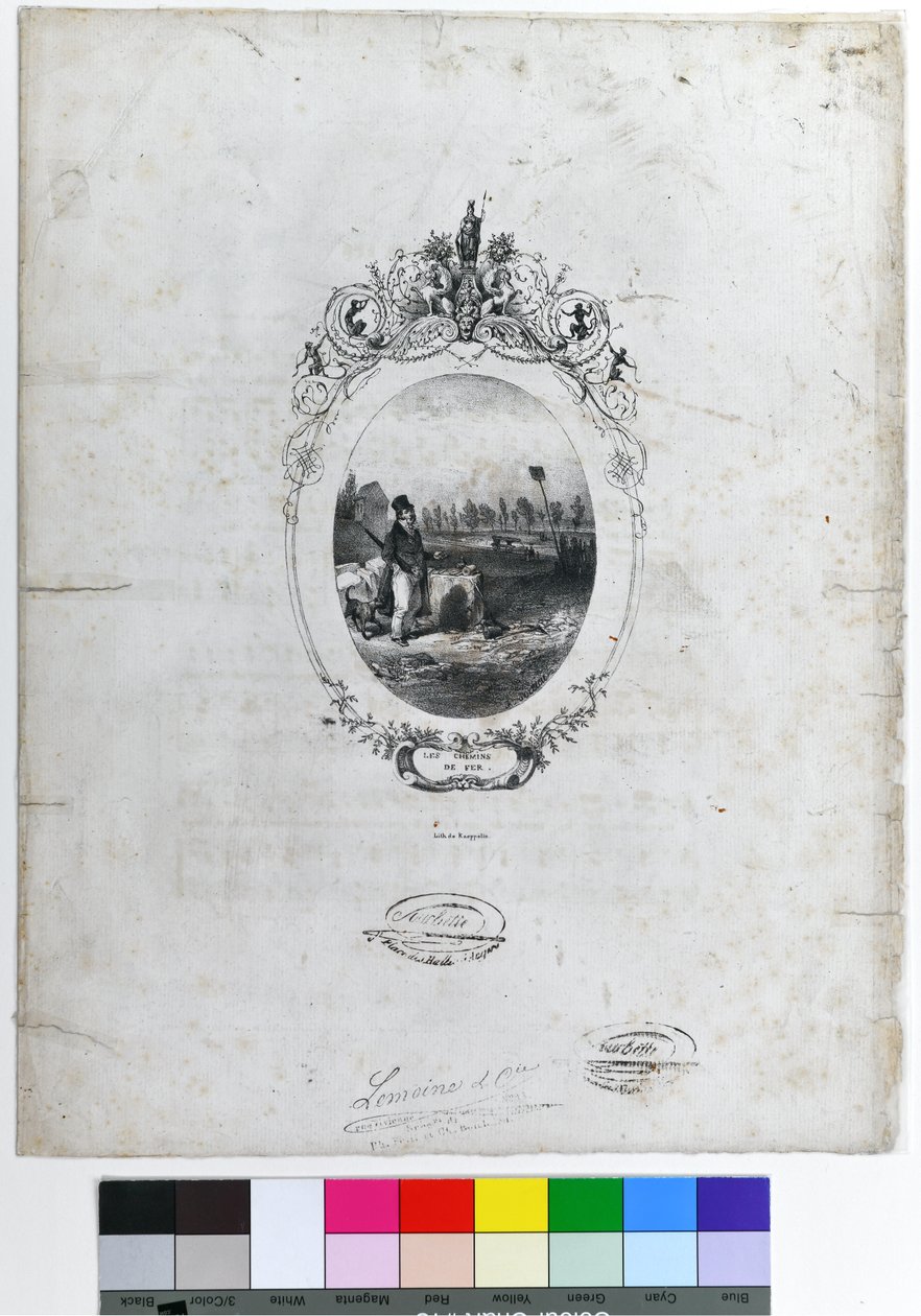 "Les Chemins de Fer"，约 1840 年（纸面石版画） 作者 凯佩林公司