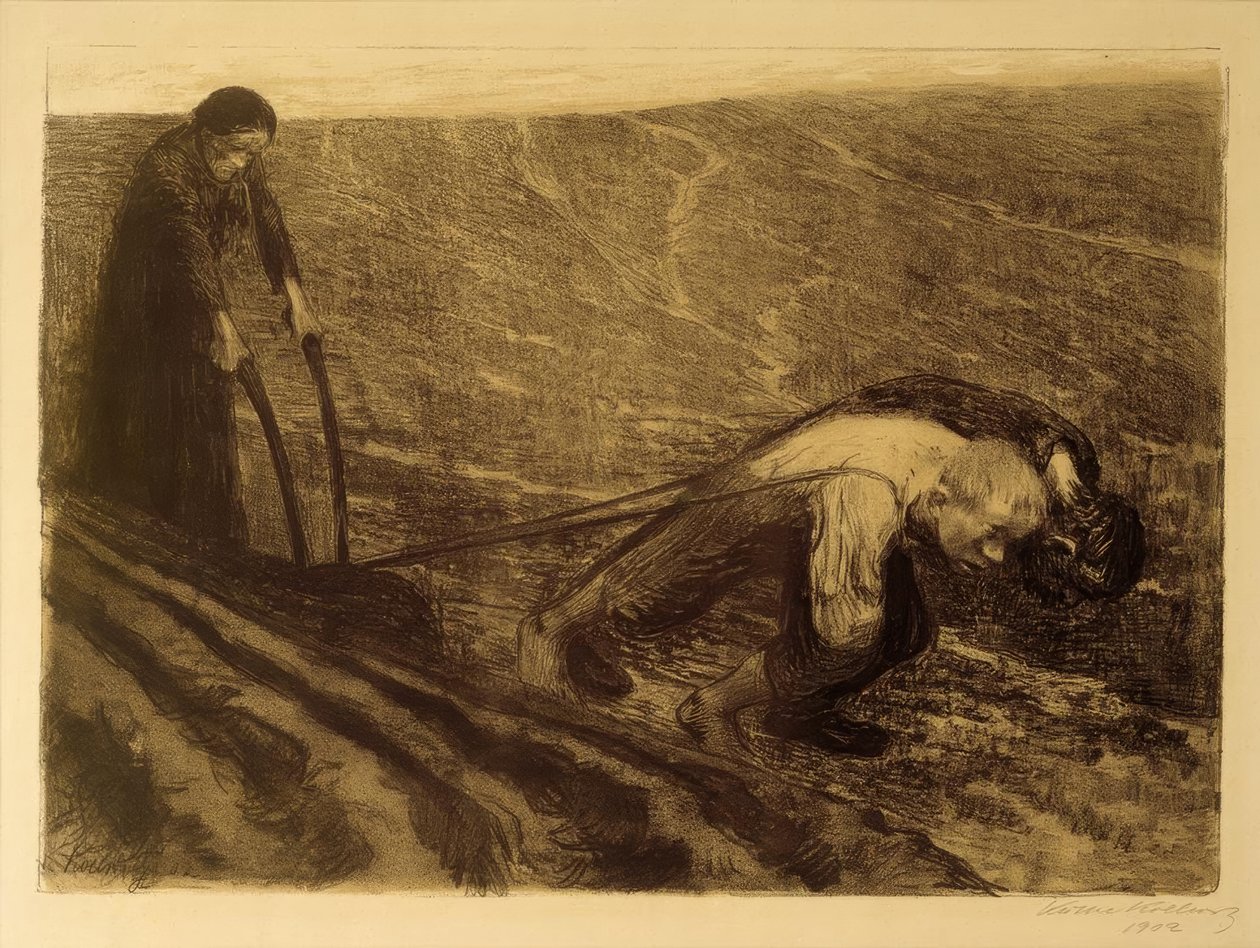 K.Kollwitz，Pflugzieher和妻子 作者 凯特·珂勒惠支