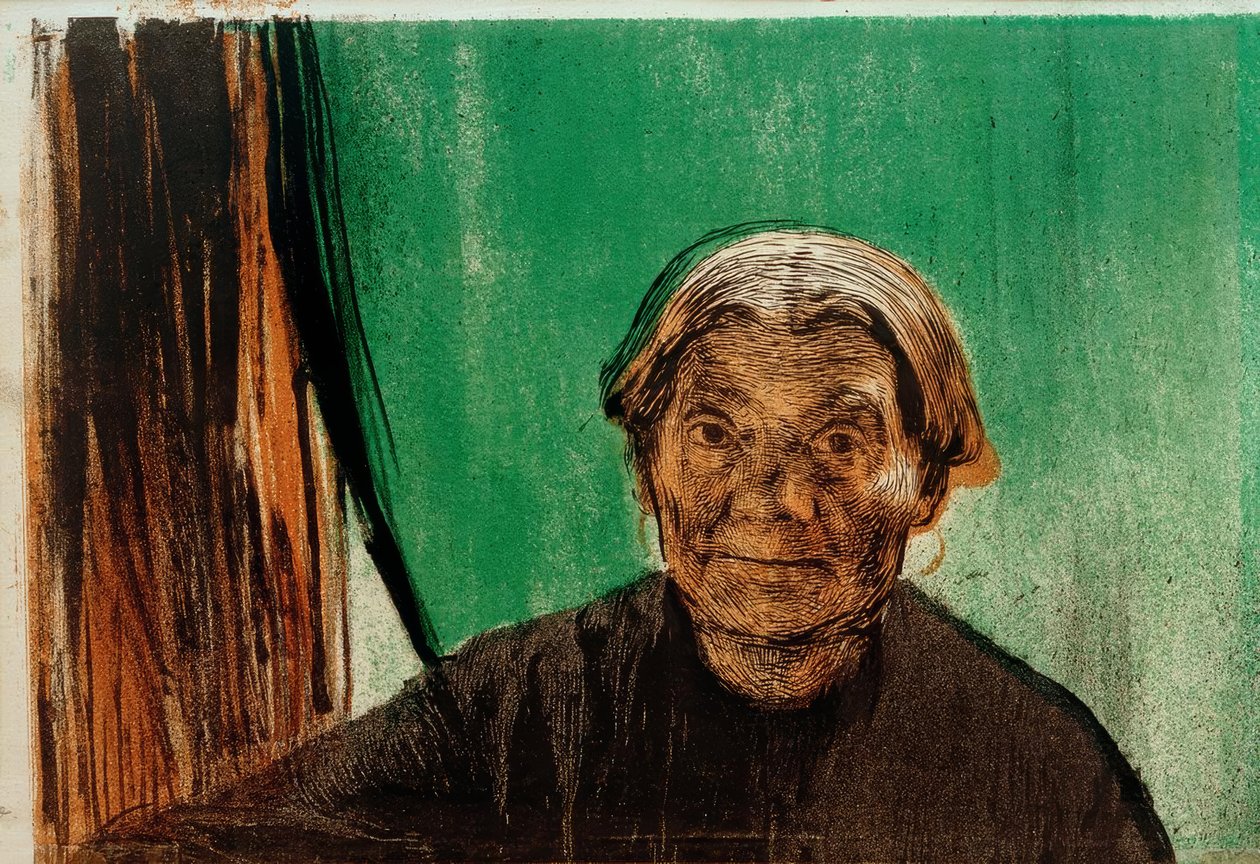 K.Kollwitz，窗口的老女人 作者 凯特·珂勒惠支