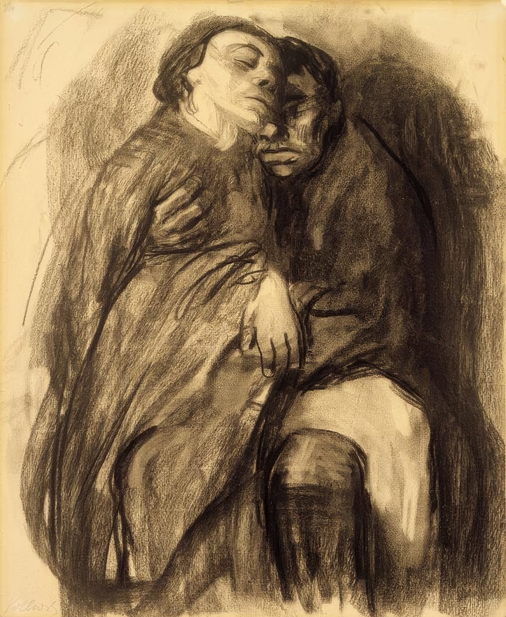 恋人K.Kollwitz 作者 凯特·珂勒惠支