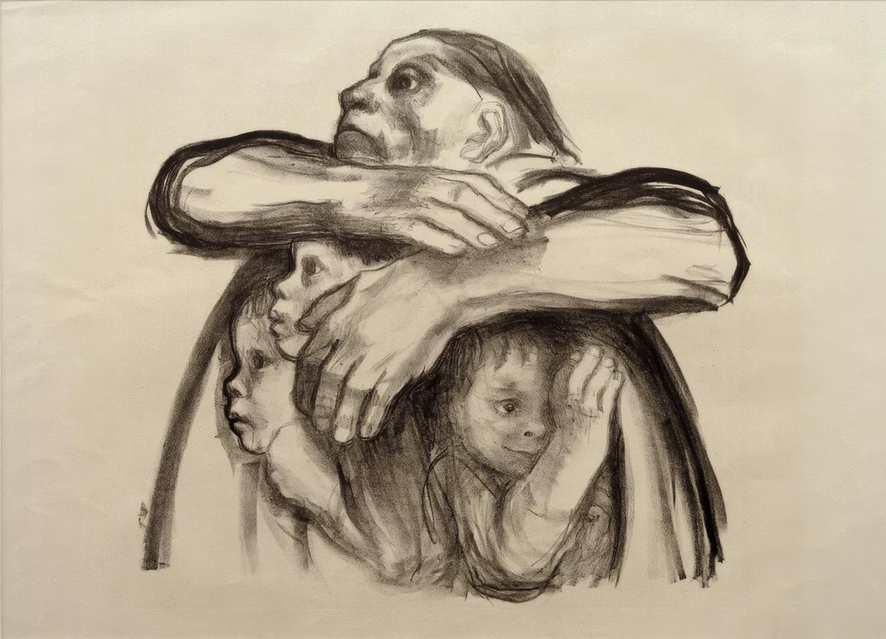 K.Kollwitz，不应磨碎瓜果 作者 凯特·珂勒惠支