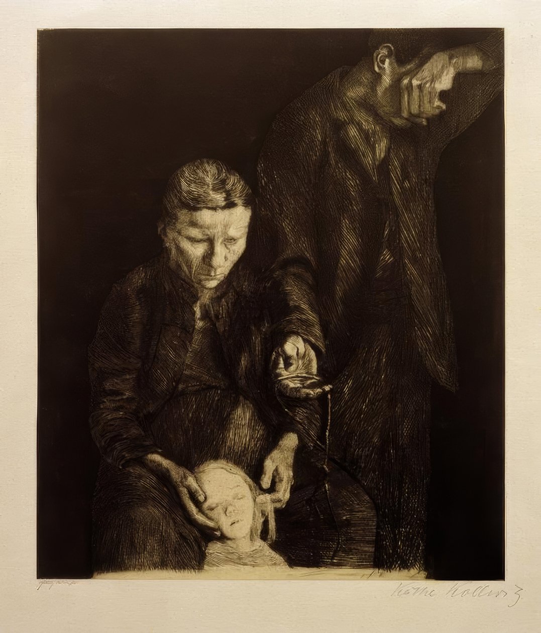 K.Kollwitz，被击碎 作者 凯特·珂勒惠支